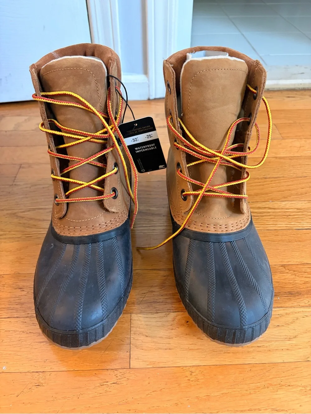 Sorel Men's Tan and Black Rugged Waterproof Lace-Up Boots